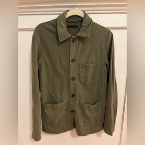 Uniqlo Men's Khaki Green Shirt Jacket